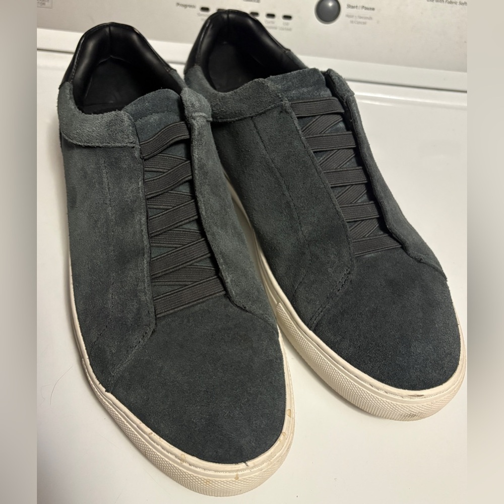 Nordstrom Joshua slip-on dress sneakers grey suede with elasticized laces